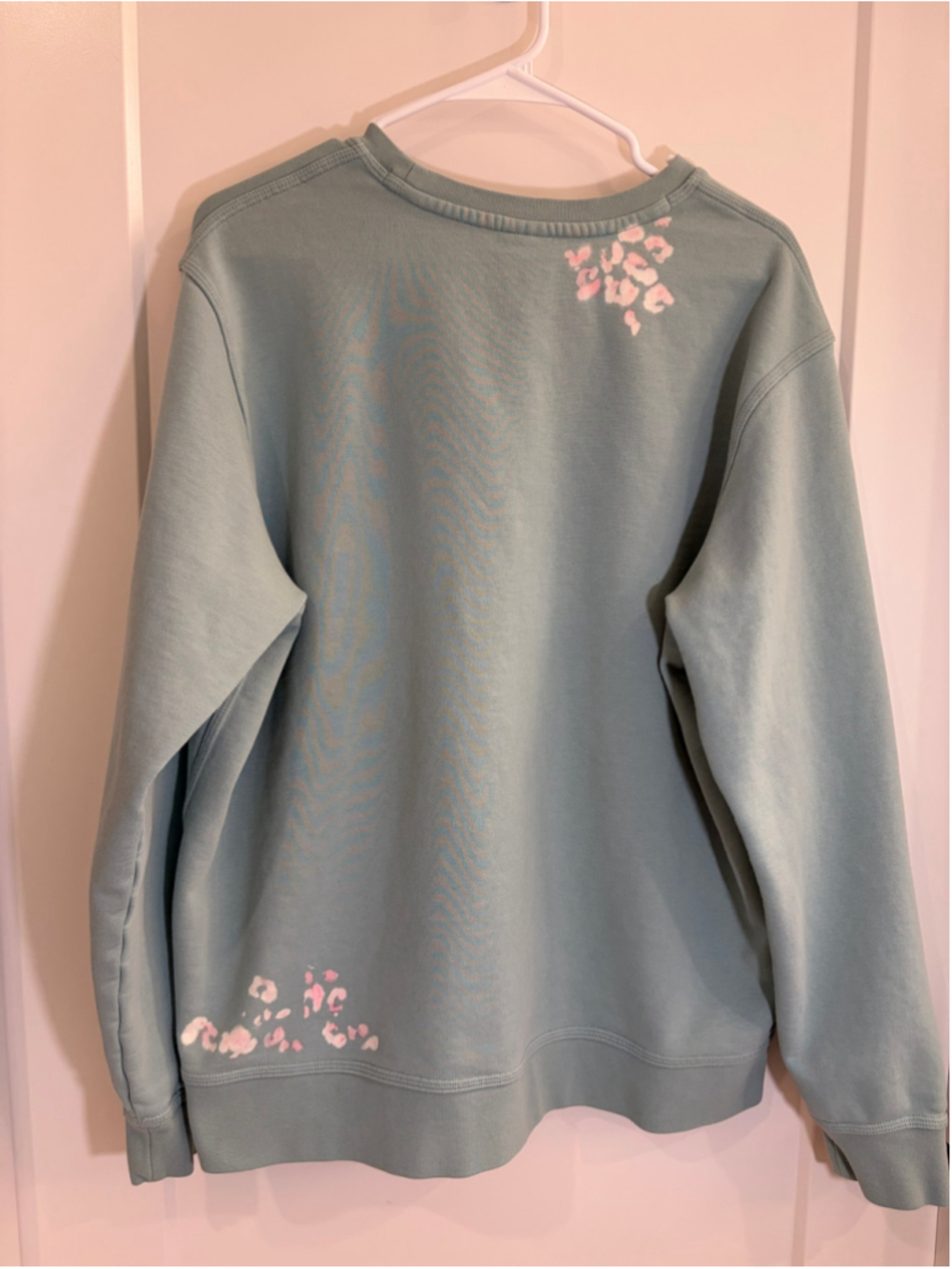 Custom Nike Muted Teal Crewneck Sweatshirt Bleach Leopard XXL - Picture 4 of 7